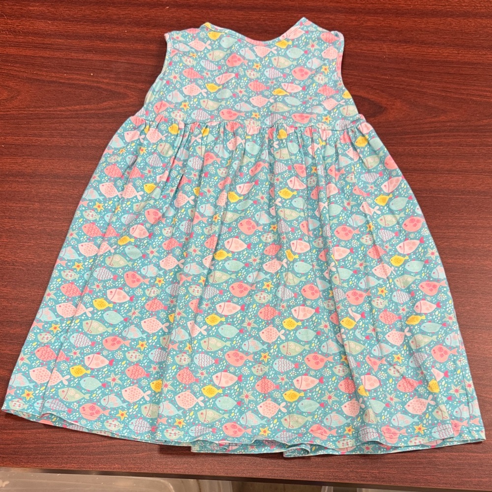 Stitchyfish Size 8 Colorful Fish Print Girls Dress